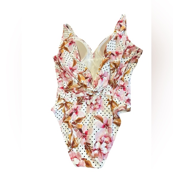 Women's One Piece ALEX MARIE Swimsuit Floral Multicolor Size: 12 - Picture 2 of 7